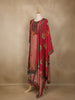 Red Embroidered Design Crepe Palazzo Suit