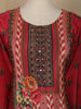 Red Embroidered Design Crepe Palazzo Suit