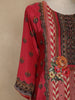 Red Embroidered Design Crepe Palazzo Suit