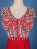 Red Embroidered Design Georgette Skirt Top