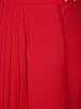 Red Embroidered Design Georgette Skirt Top
