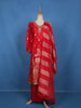 Red Floral And Geometric Embroidered Silk Salwar Suit