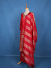 Red Floral And Geometric Embroidered Silk Salwar Suit