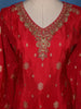 Red Floral And Geometric Embroidered Silk Salwar Suit
