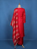 Red Floral And Geometric Embroidered Silk Salwar Suit