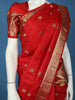 Red Floral And Paisley Woven Pure Kanchipuram Silk Saree
