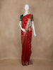 Red Floral Butta Design Semi Tissue Silk Saree