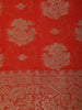 Red Floral Butta Woven Banarasi Silk Saree With Zari Border