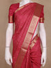 Red Floral Butta Woven Design Pure Kanchipuram Silk Saree