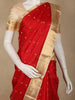 Red Floral Butta Woven Kanchipuram Silk Saree with Gold Zari Border