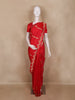 Red Floral Butta  Woven Katan Banarasi Saree