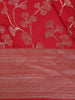 Red Floral Design Banarasi Saree