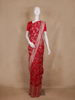 Red Floral Design Banarasi Saree