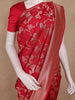 Red Floral Design Banarasi Saree