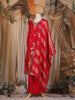 Red Floral Design Banarasi silk Salwar Suit