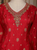 Red Floral Design Banarasi silk Salwar Suit