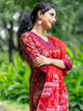 Red Floral Design Printed Cotton Salwar Suit - Diadem