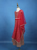 Red Floral Design Sequins Georgette Kids Lehenga