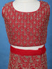 Red Floral Design Sequins Georgette Kids Lehenga