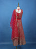 Red Floral Design Sequins Georgette Kids Lehenga
