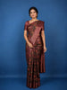 Red Floral Designed Chanderi Cotton Saree