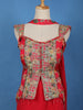 Red Floral Designed Georgette Salwar Palazzo Suit