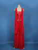 Red Floral Designed Georgette Salwar Palazzo Suit