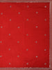 Red Floral Designed Georgette Saree With Embroidered Border