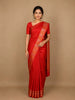 Red Floral Designed Semi Tussar Saree