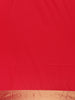 Red Floral Designed Soft Silk Saree - Diadem