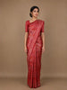 Red Floral Designed Soft Silk Saree