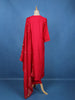 Red Floral Embroidered Cotton Salwar Suit With Dupatta