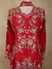Red Floral Embroidered Design Crepe Palazzo Suit with Dupatta