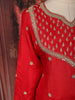 Red Floral Embroidered Design Georgette Lehenga with Dupatta