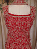 Red Floral Embroidered Design Organza Palazzo Suit