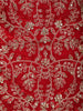 Red Floral Embroidered Design Organza Palazzo Suit