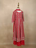 Red Floral Embroidered Georgette Kids Palazzo Suit