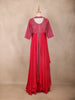 Red Floral Embroidered Georgette Palazzo Suit