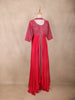 Red Floral Embroidered Georgette Palazzo Suit