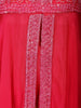 Red Floral Embroidered Georgette Palazzo Suit