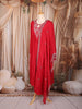 Red Floral Embroidered Georgette Salwar Suit