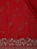 Red Floral Embroidered Georgette Saree with Stone Work