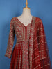 Red Floral Embroidered Tissue Silk Lehenga With Dupatta