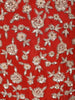 Red Floral Heavy Sequins and Thread Embroidered Design Raw Silk Skirt Top Lehenga