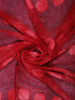 Red Floral Printed Chiffon Saree