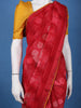 Red Floral Printed Chiffon Saree