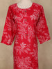 Red Floral Printed Cotton Kurti