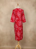 Red Floral Printed Cotton Kurti