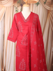Red Floral Printed Cotton Salwar Suit