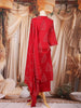 Red Floral Printed Cotton Salwar Suit